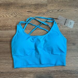 NVGTN Women's Bright Turquoise Blue Strappy Sports Bra